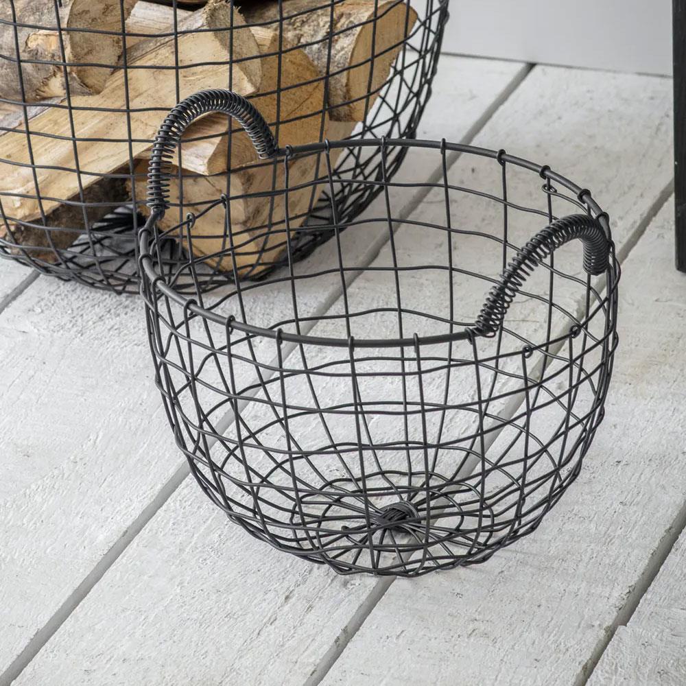 Wirework Strage Basket Black Small